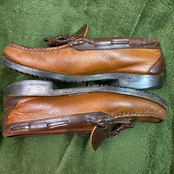 Allen Edmonds Mens Loafers Size 8D Tassel Brown Nashua Leather - Picture 10 of 15